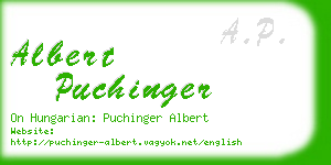 albert puchinger business card
